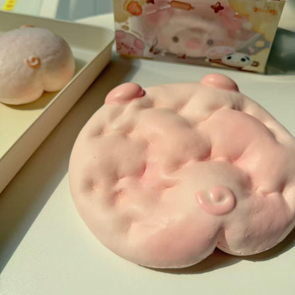Jumbo Pig Squishy Toy, Slow Rising Soft PU Foam Stress Relief for Adults, Giant Animal Squeeze Fidget for Anxiety, Focus Desk Decor (pi g)