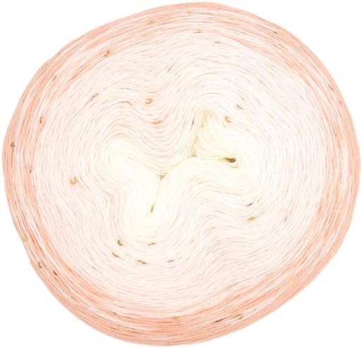 ユザワヤ Yuzawaya Wonder Cotton Spica Yarn, Sport Weight, 49% Cotton 49% Acrylic 2% Polyester, 1 Skein (220g), 875 Yards (800m), Salmon Pink (Color 124) - World Festa