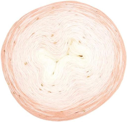 ユザワヤ Yuzawaya Wonder Cotton Spica Yarn, Sport Weight, 49% Cotton 49% Acrylic 2% Polyester, 1 Skein (220g), 875 Yards (800m), Salmon Pink (Color 124) - World Festa
