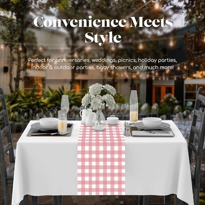 Disposable Table Runner for Parties 6 Pack (14 x 108 Inch)