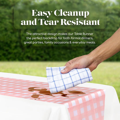 Disposable Table Runner for Parties 6 Pack (14 x 108 Inch)
