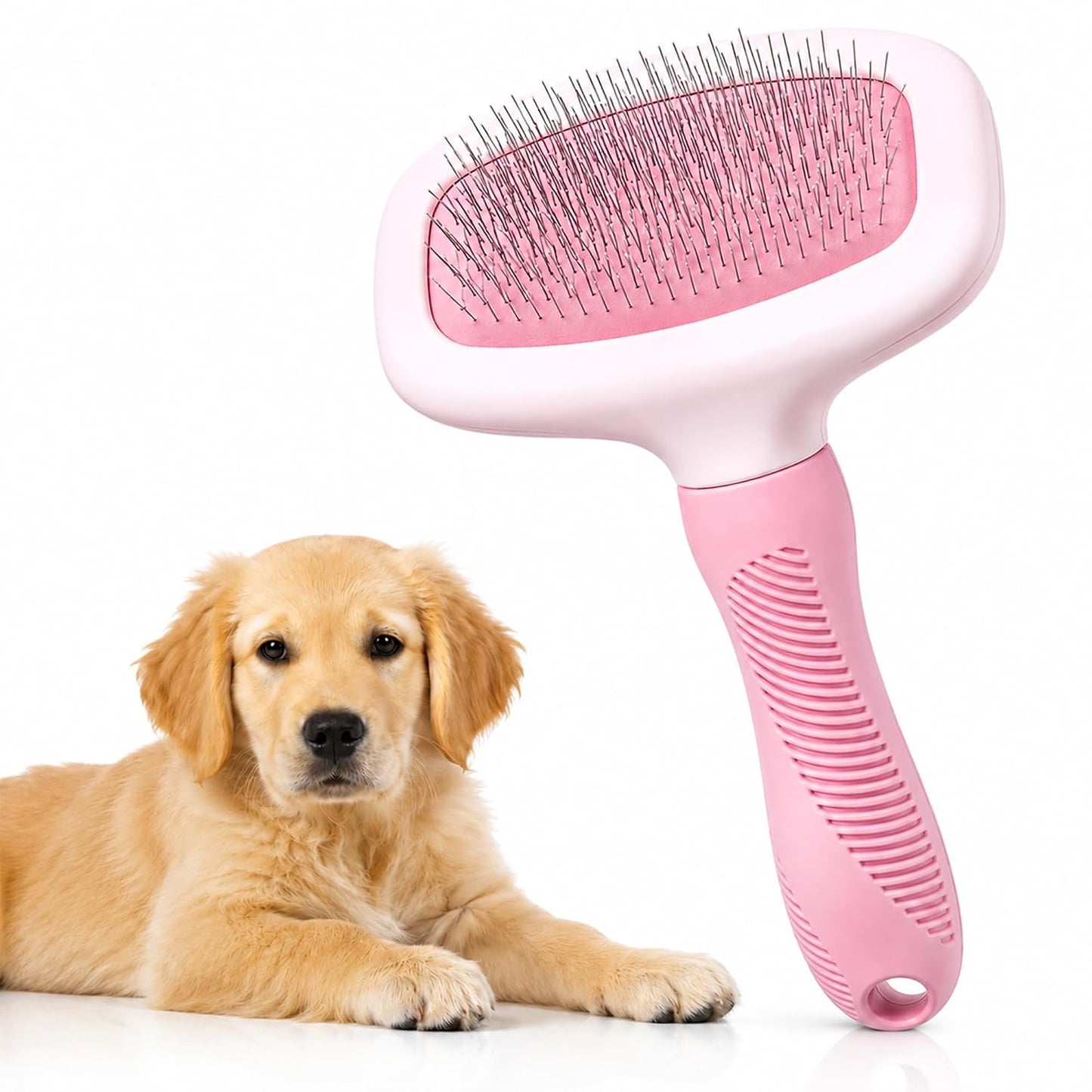 Small Slicker Brush for Grooming - Slicker Brush for Dogs and Cats can act as Deshedding Pet Tool for Healthy Coat Maintenance and Suitable for Short and long Haired Dogs