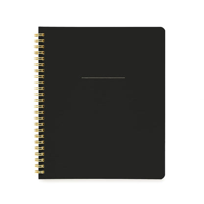 Sugar Paper Spiral Notebook, Black, 50 Lined Pages, Spiral Bound Notebook, Single Subject, Note Taking, To Do List, Office Accessories, 7" x 8.5"
