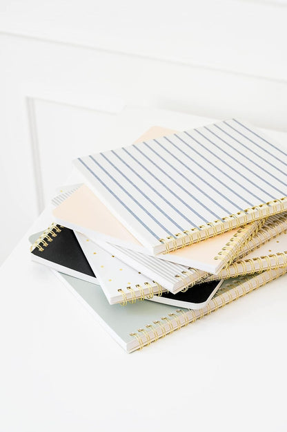 Sugar Paper Spiral Notebook, Black, 50 Lined Pages, Spiral Bound Notebook, Single Subject, Note Taking, To Do List, Office Accessories, 7" x 8.5"