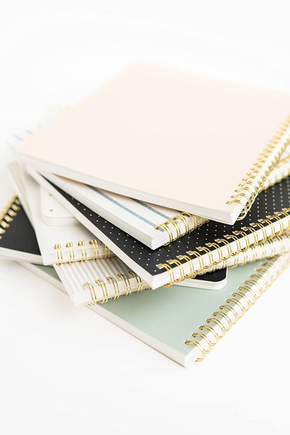 Sugar Paper Spiral Notebook, Black, 50 Lined Pages, Spiral Bound Notebook, Single Subject, Note Taking, To Do List, Office Accessories, 7" x 8.5"