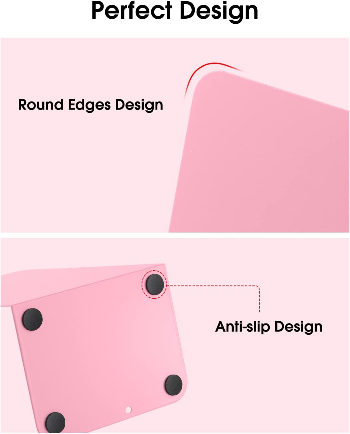 Book Ends, Bookends for Shelves, Home, Office, Metal Book Stopper for Books, Metal Bookend Supports, Modern Minimalist Style Decorative Bookend, Pink (4Pair/8Pcs)