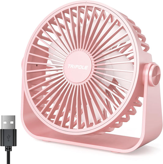 USB Desk Fan Portable Fan Powerful 3 Speeds with 360° Head Rotation