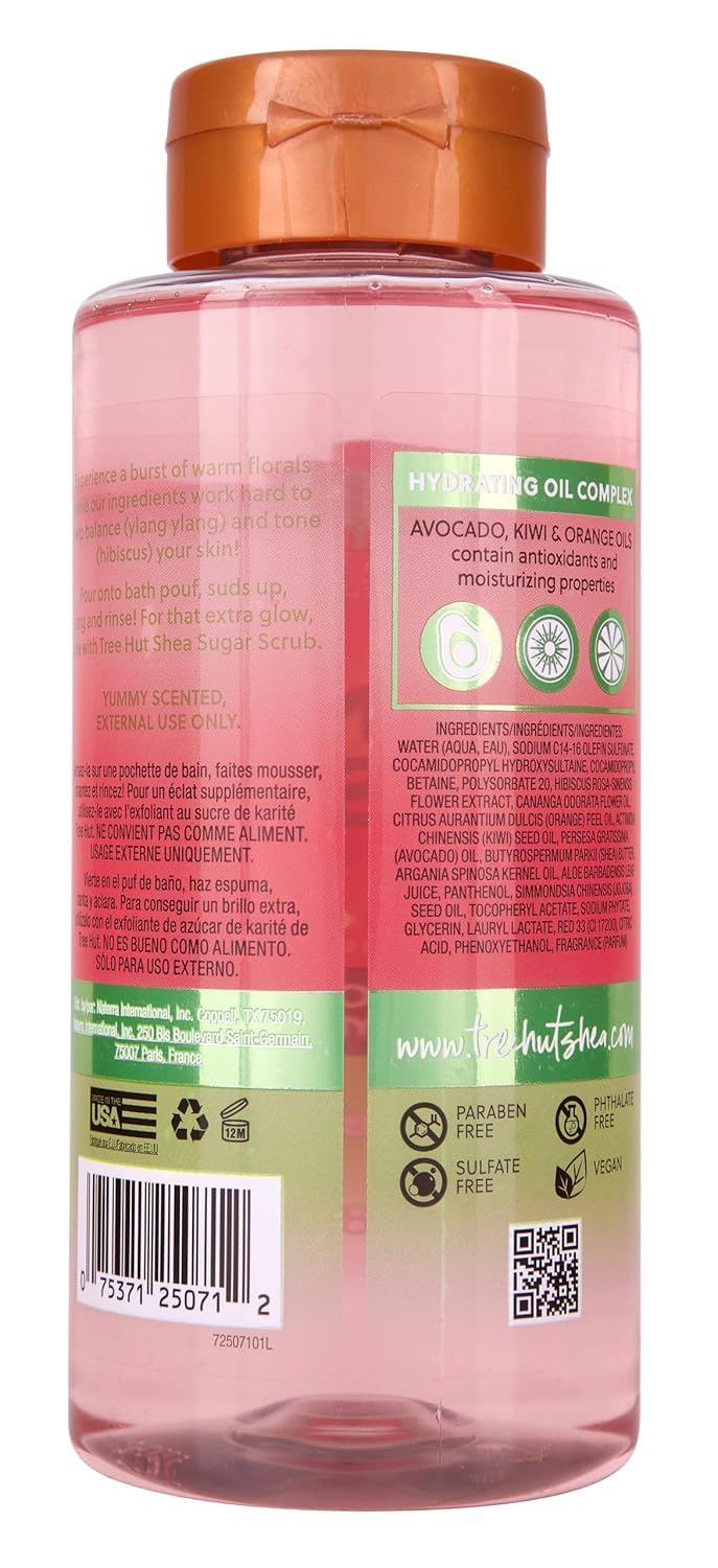 Body Wash, Pink Hibiscus, 18 Fl Oz