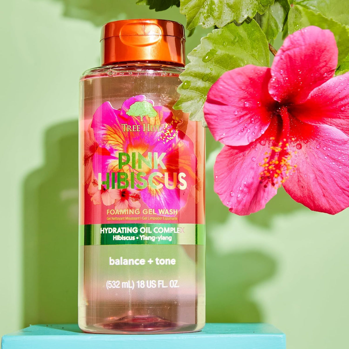 Body Wash, Pink Hibiscus, 18 Fl Oz