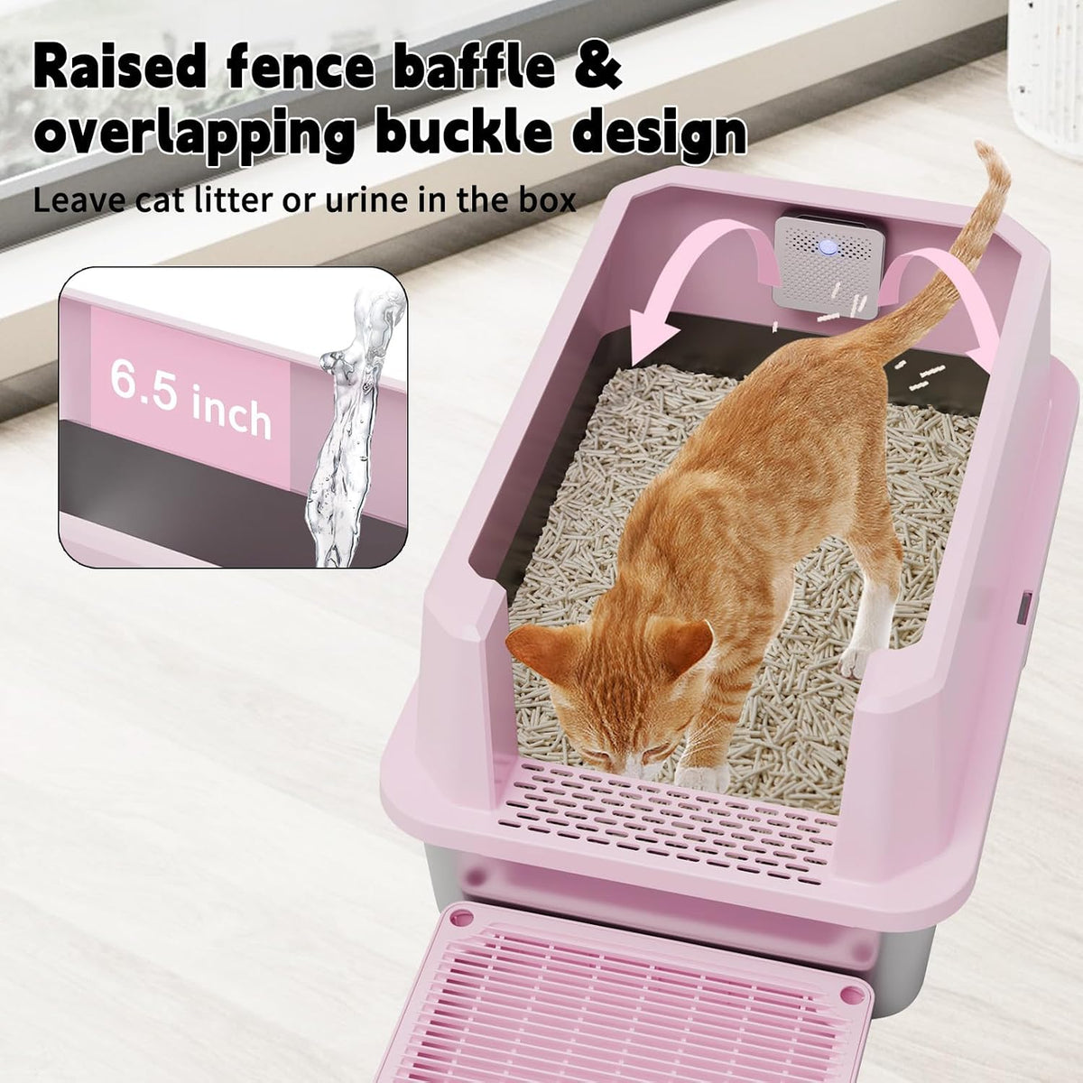 High-Sided Large Cat Litter Box: 2-Pack for Multi-Cat Use