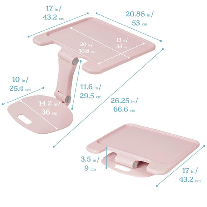 The Surf Folding Portable Lap Desk, Large, Flexible Seating, Pink