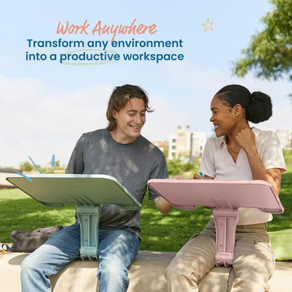 The Surf Folding Portable Lap Desk, Large, Flexible Seating, Pink