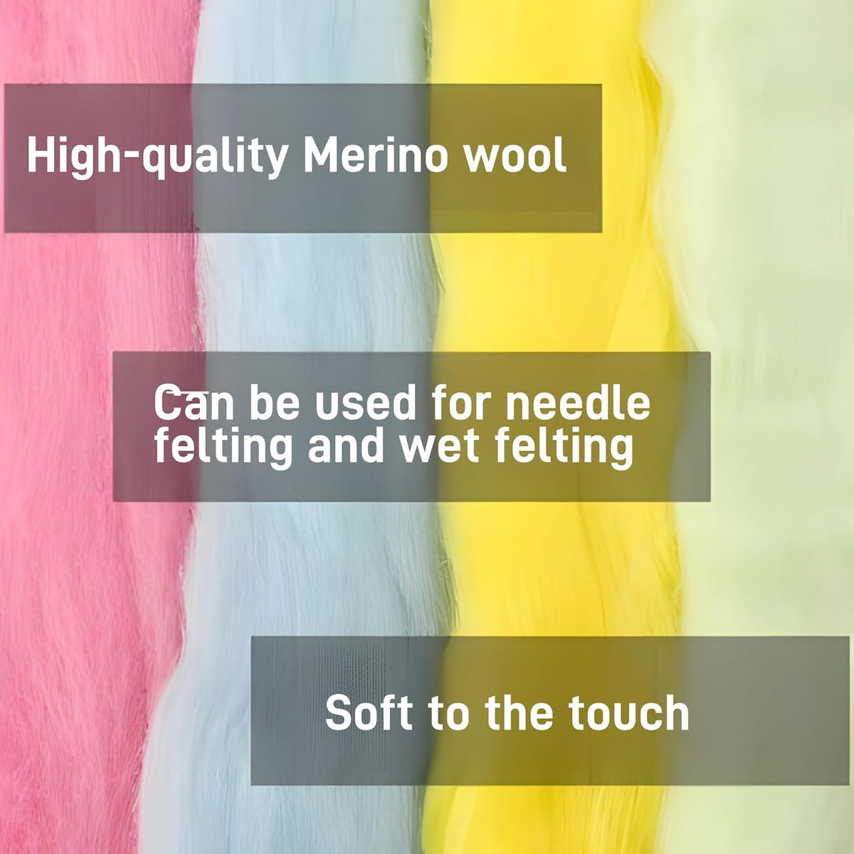 Wool Roving Yarn, 100G/3.53OZ Soft Felting Wool Pure Chunky Roving Yarn Bulk for Needle Felting Knitting Blanket Spinning Weaving DIY Craft,Rouge Pink