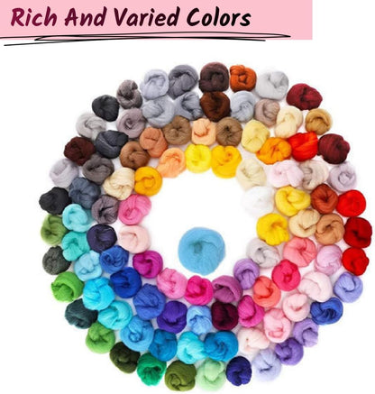 Wool Roving Yarn, 100G/3.53OZ Soft Felting Wool Pure Chunky Roving Yarn Bulk for Needle Felting Knitting Blanket Spinning Weaving DIY Craft,Rouge Pink