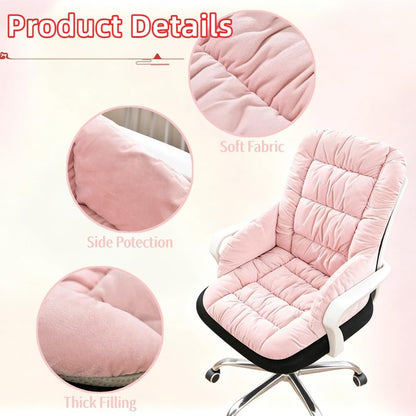 Desk Chair Cushion Office Chair Pad with High Back Support Seat Cushion with Non-Slip Bottom for Office Car Home Dining Room Kitchen