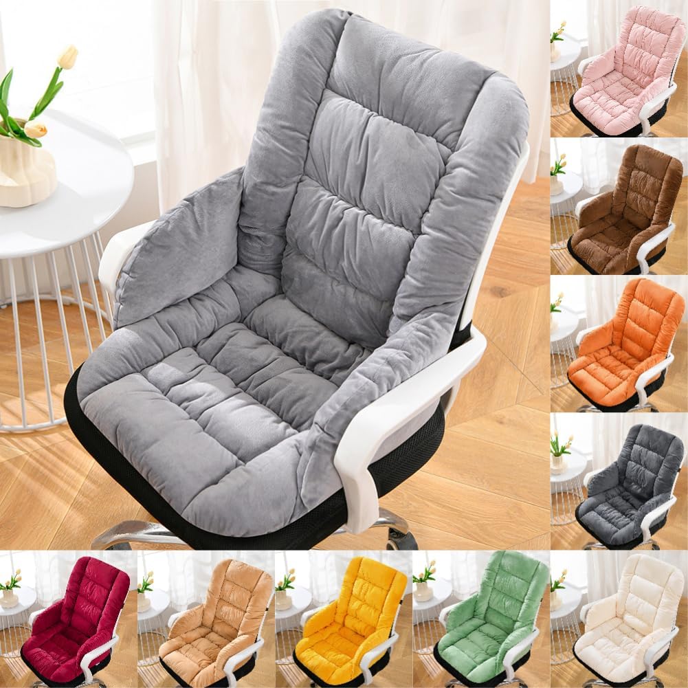 Desk Chair Cushion Office Chair Pad with High Back Support Seat Cushion with Non-Slip Bottom for Office Car Home Dining Room Kitchen
