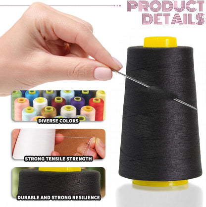 Pink Polyester Sewing Thread, 4-Pack 12,000 Yds, for Serger & Quilting