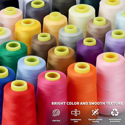 Pink Polyester Sewing Thread, 4-Pack 12,000 Yds, for Serger & Quilting