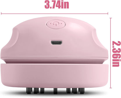 Portable Desktop Vacuum Cleaner, USB Charging, Pink, Best for Cleaning Dust, Crumbs, Piano, Computer, Car etc.