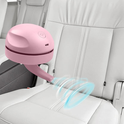 Portable Desktop Vacuum Cleaner, USB Charging, Pink, Best for Cleaning Dust, Crumbs, Piano, Computer, Car etc.