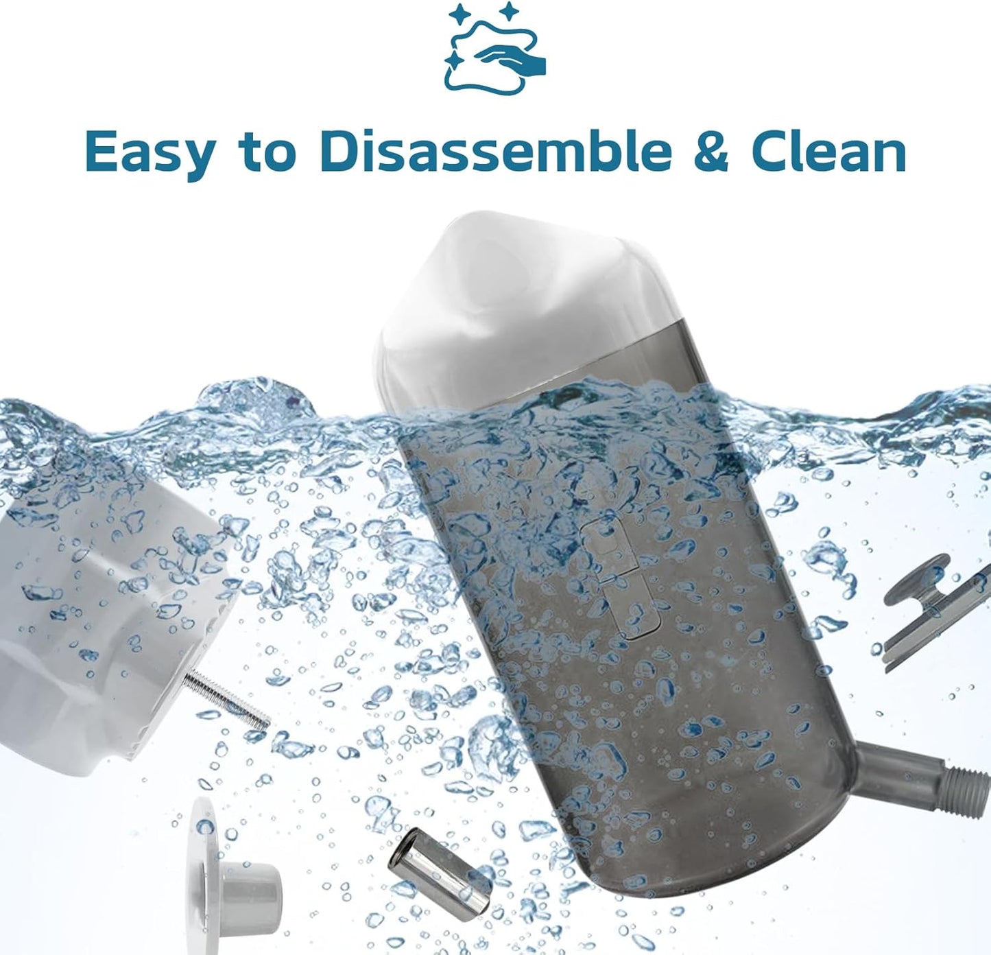 Pet Water Bottle Hanging Dog Water Dispenser Kennel Drinker Kettle Feeder BPA Free Cage Crate Hutch Puppy Cat Rabbit (17oz, Gray)