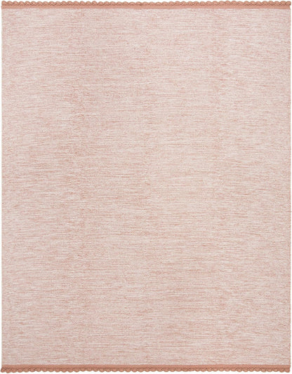 Area Rug 8x10 - Montauk Collection - Large - Peach, Handmade Cotton, Ideal for Living Room, Bedroom, Office, Dining Space (MTK615O)