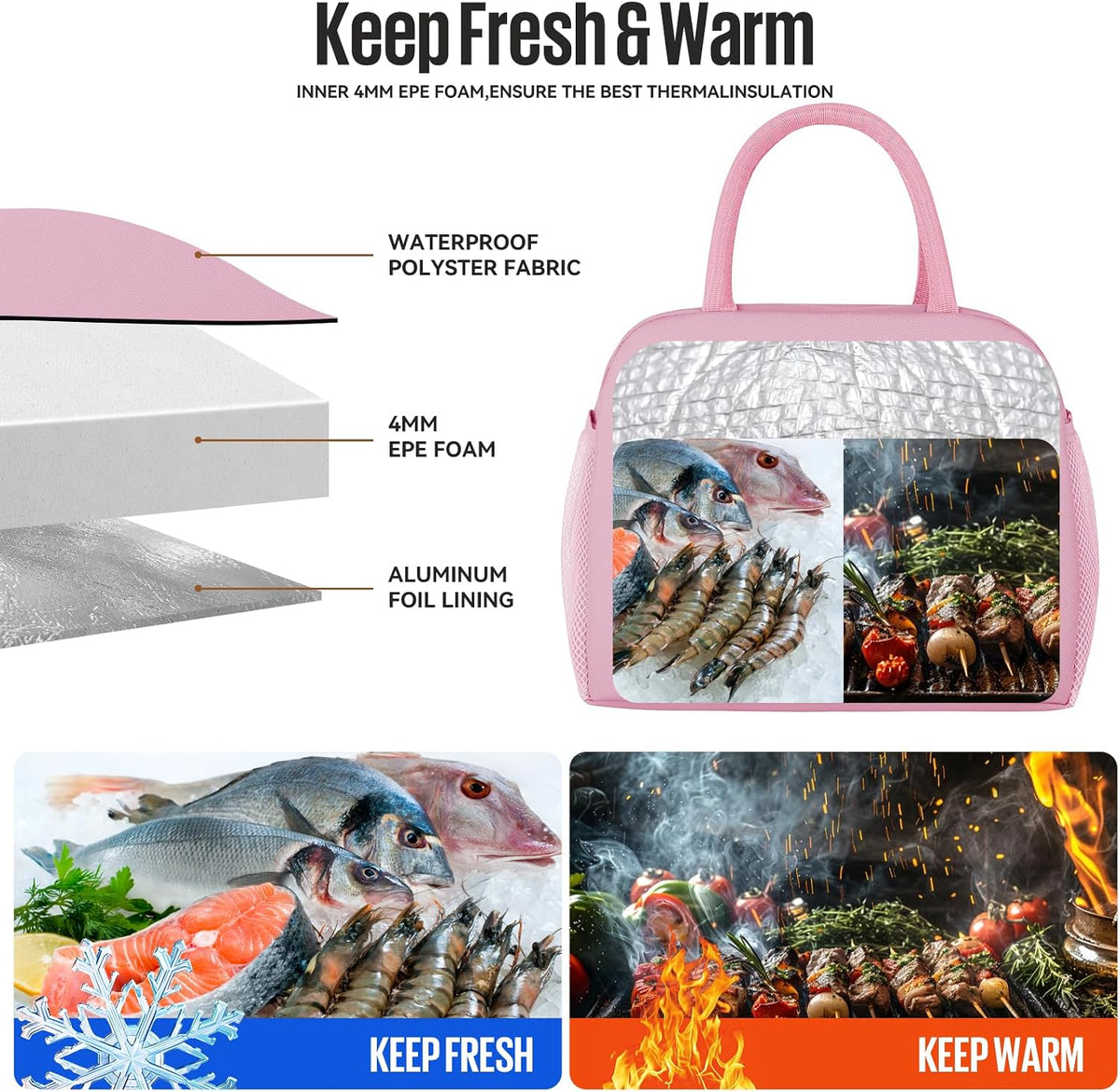 Lunch Bag&Box Women/Men Insulated&Reusable