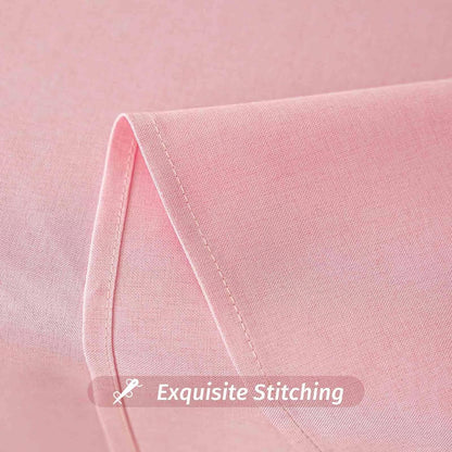 Round Tablecloth, 70 inch Diameter, Faux Linen Table Cloth, Water Resistant Spill-Proof Wipeable Polyester Dining Table Cover for Preppy Cafe Restaurant Buffet Tabletop Decoration, Pink
