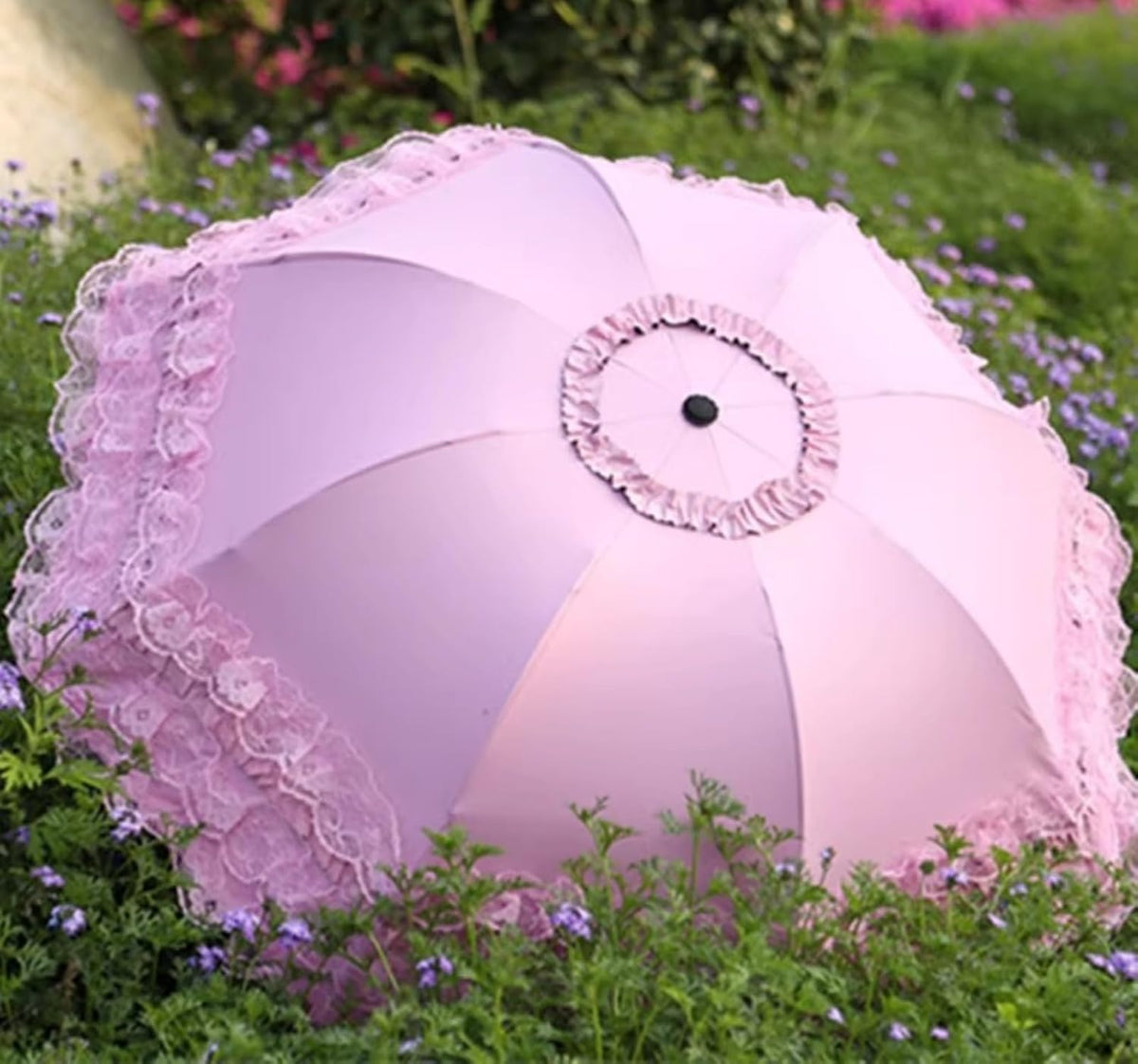 Folding Compact Umbrella for Women Lightweight Portable UPF 50+ Travel Parasol