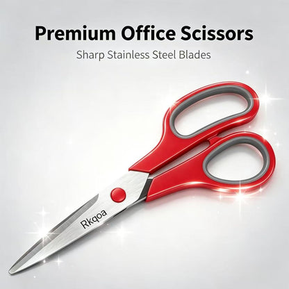 Pink Scissors Pack, Rkqoa 8" All Purpose Sharp Scissors for Everyday Use