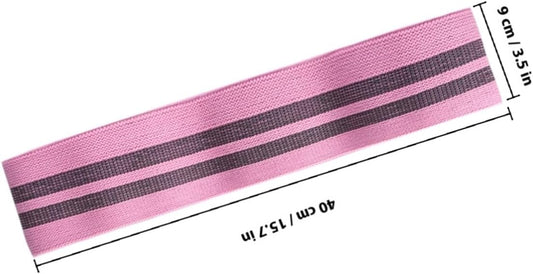 Hip Elastic Resistance Bands for Women Non-Slip Booty Builder for Leg Exercises and Butt Lifting Pink Fitness Loop for Squats and Gym Workout