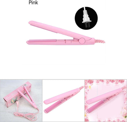 Mini Hair Straightener, 4 Colors 2 in 1 Mini Hair Straightener