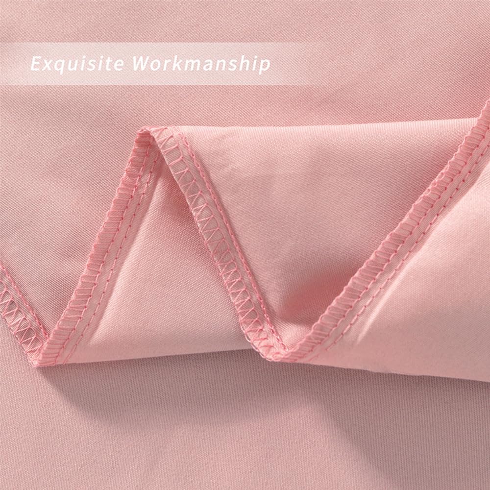 Ruffle Pillow Case Standard Size Set of 2, Pink, 20"x26"