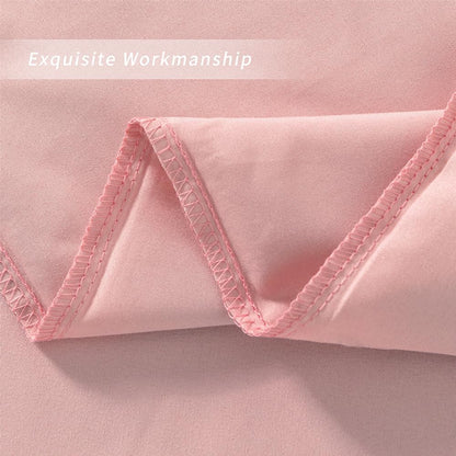 Ruffle Pillow Case Standard Size Set of 2, Pink, 20"x26"
