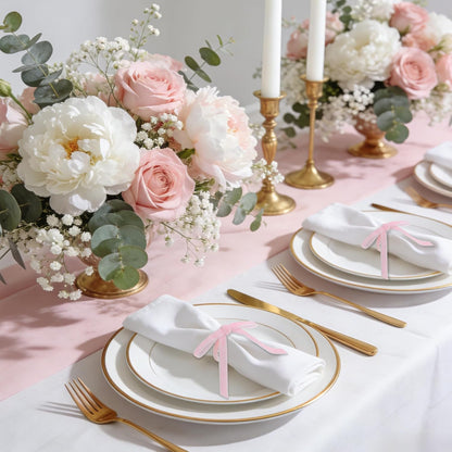12 Pcs Pink Velvet Napkin Ring Weeding Bow Napkins Rings Holders Pink Chic Velvet Napkin Buckle for Holiday Birthday Dinner Baby Shower Party Table Decoration