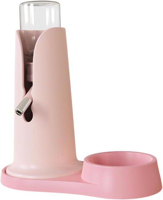 Hamster Drinking Feeder Pet Water Bottle Drinking Fountain Cage Dispenser Automatic Drinking Feeder Portable Bottle No Detachable Base Tra, Pink