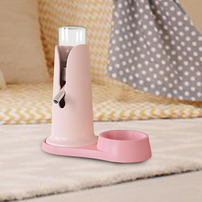 Hamster Drinking Feeder Pet Water Bottle Drinking Fountain Cage Dispenser Automatic Drinking Feeder Portable Bottle No Detachable Base Tra, Pink