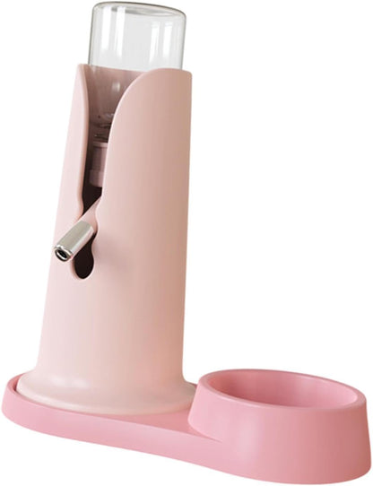 Hamster Drinking Feeder Pet Water Bottle Drinking Fountain Cage Dispenser Automatic Drinking Feeder Portable Bottle No Detachable Base Tra, Pink