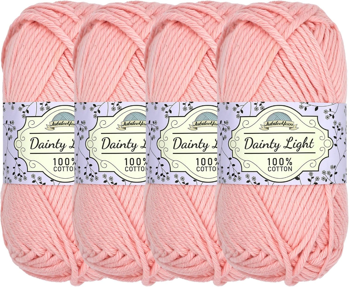 JubileeYarn Dainty Light Yarn - Peach - 4 Skeins