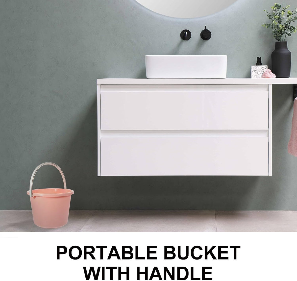 Mini Plastic Bucket with Handle for Home and Dormitory Use
