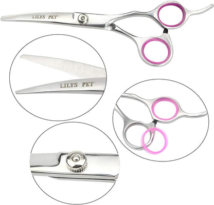 Professional PET DOG Grooming scissors suit,Cutting&Curved&Thinning shears (6.0")