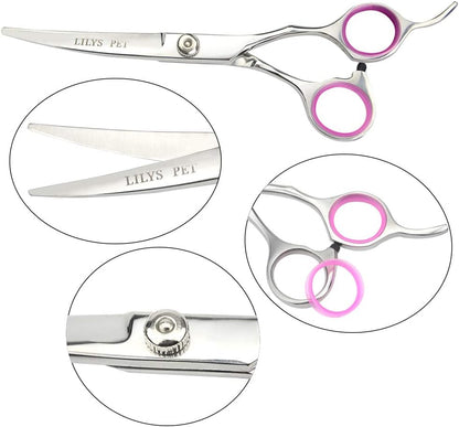 Professional PET DOG Grooming scissors suit,Cutting&Curved&Thinning shears (6.0")