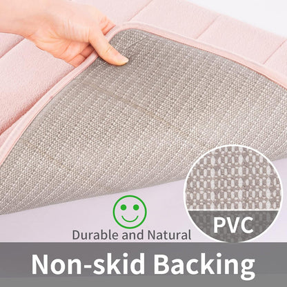 Memory Foam Bath Mat, 17''x24'', Pink