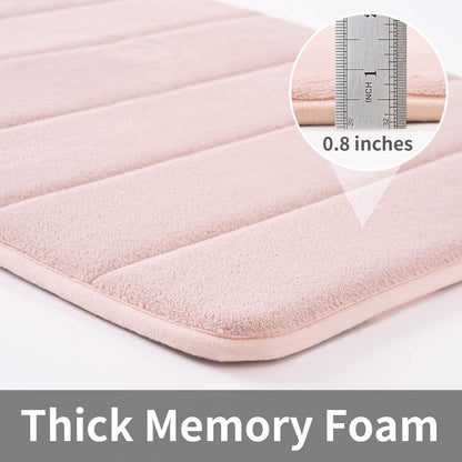 Memory Foam Bath Mat, 17''x24'', Pink