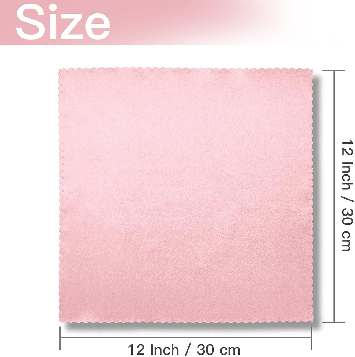 24 Pack Blush Pink Scalloped Satin Napkins 12x12 Inch Wedding