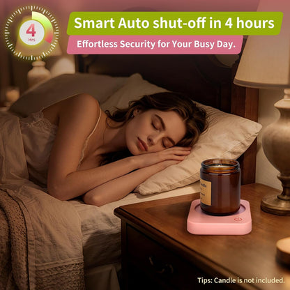 Coffee Mug Warmer for Desk with Auto Shut Off & 3-Temp Settings, Coffee Cup Warmer Galentines Day Gift Home Office Accessory, Perfect for Coffee, Tea, Milk (No Mug)