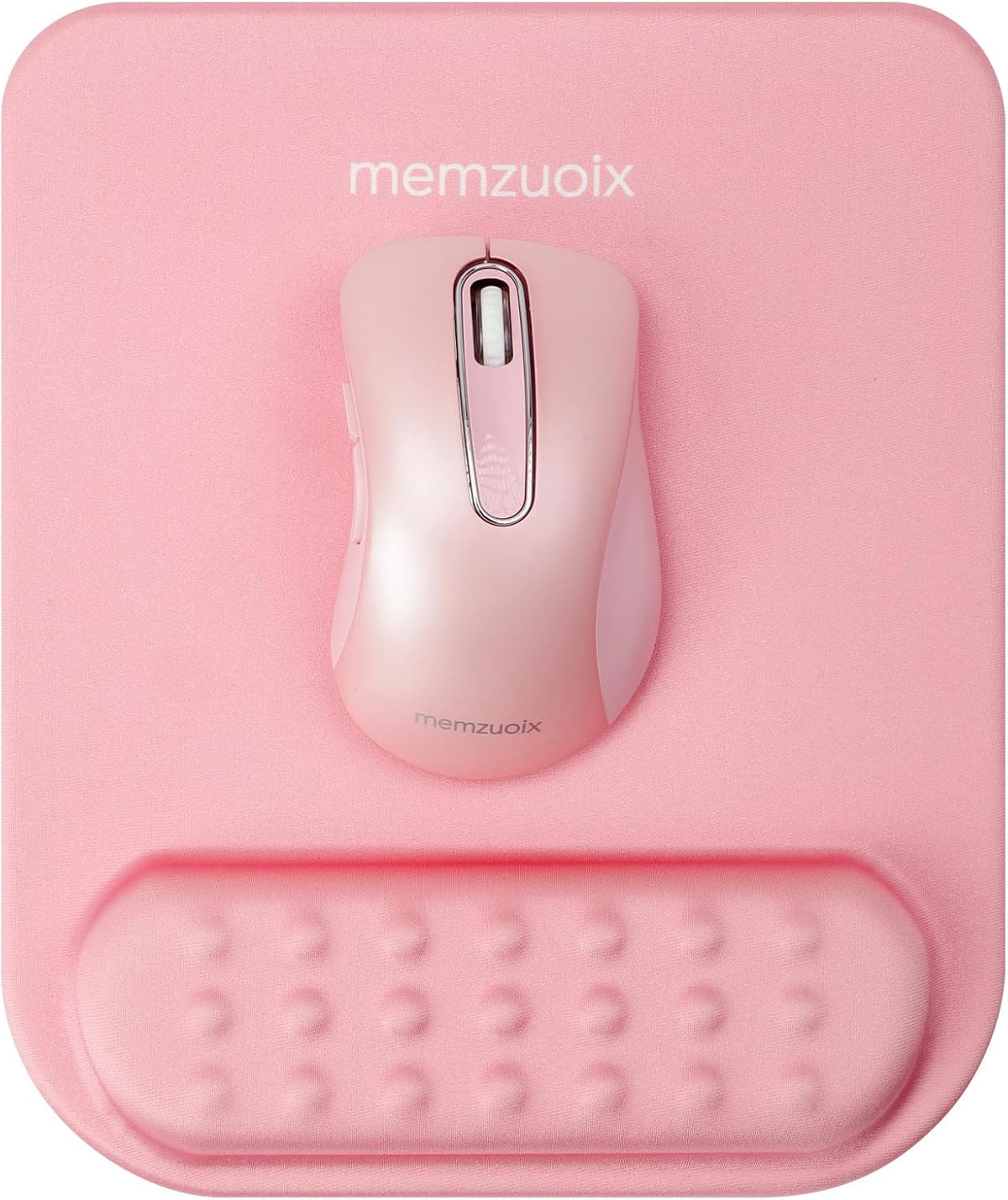 Pink Ergonomic Mouse Pad with Wrist Rest Support,Premium Memory Foam Cushioning for Pain Relief, Non-Slip PU Base for Stable Smooth Control - Perfect for Laptop, Computer, and Home Office