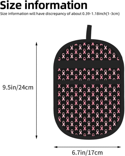 Breast Cancer Awareness Pink Ribbon Pet Hair Removal Glove Dogs Hair Remover Glove Cats Fur Removal Tool with Hanging Loop for Couch 6.7X9.5 in