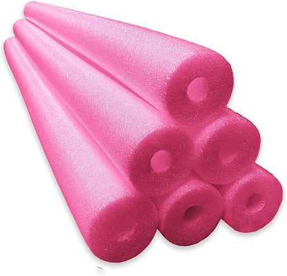 Premium Jumbo XL Pool Swim Noodles - 6 Pack - Approx. 55 inch x 3.5 inch Hollow Core Pool Noodles Foam Tube - Durable for Heavy Duty Swimming, Water Aerobics, Crafts, & DIY Projects