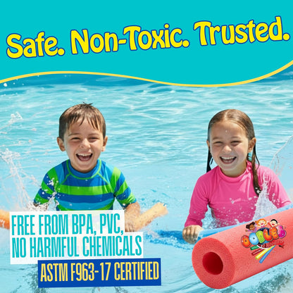 Premium Jumbo XL Pool Swim Noodles - 6 Pack - Approx. 55 inch x 3.5 inch Hollow Core Pool Noodles Foam Tube - Durable for Heavy Duty Swimming, Water Aerobics, Crafts, & DIY Projects
